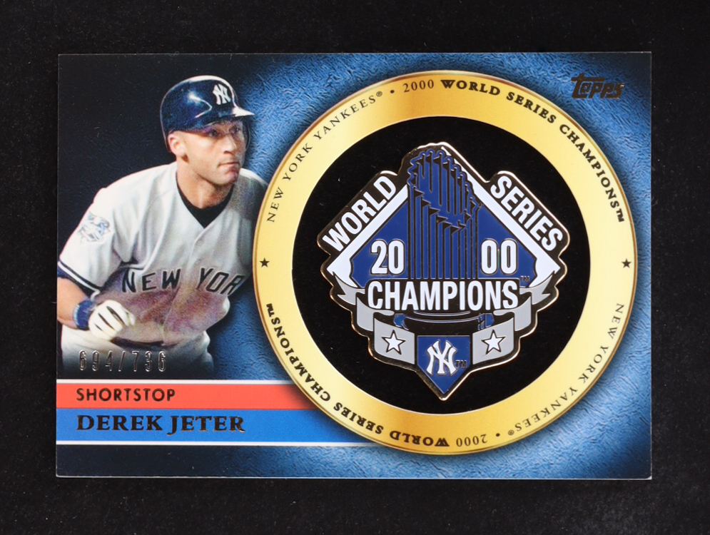 Derek Jeter 2012 Topps 2000 World Series Commemorative Pin #GCP-DJ #694/736 at PristineAuction.com Derek Jeter 2012 Topps 2000 World Series Commemorative Pin #GCP-DJ #694/736 at PristineAuction.com