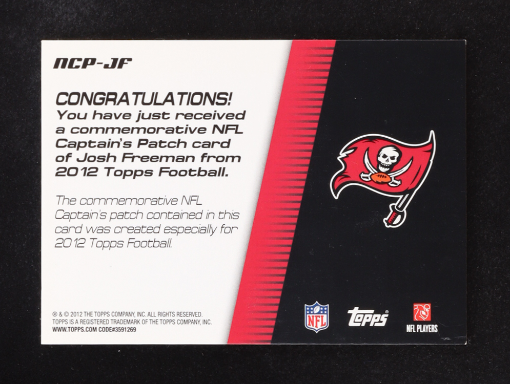 Josh Freeman 2012 Topps NFL Captain Patch #NCP-JF at PristineAuction.com Josh Freeman 2012 Topps NFL Captain Patch #NCP-JF at PristineAuction.com