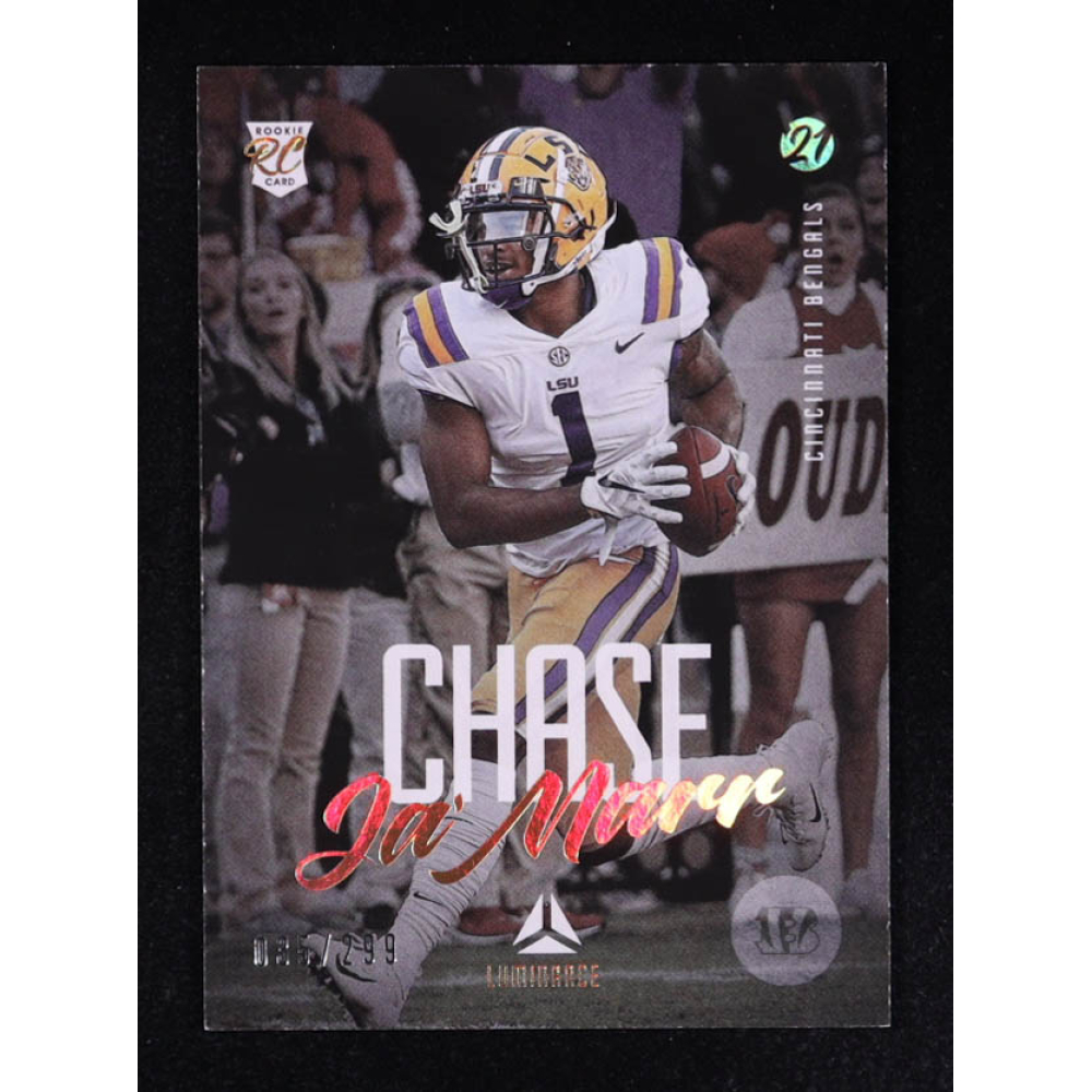 Ja'Marr Chase 2021 Panini Luminance Gold #116 #035/299 RC at PristineAuction.com Ja'Marr Chase 2021 Panini Luminance Gold #116 #035/299 RC at PristineAuction.com