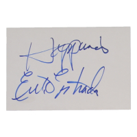 Erik Estrada Signed 4x6 Cut Inscribed "Happiness" (ACOA) at PristineAuction.com