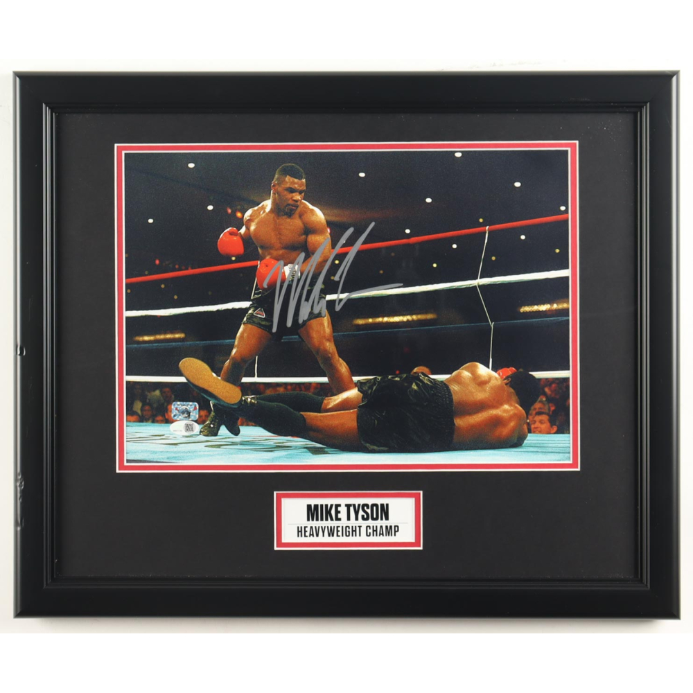 Mike Tyson Signed Custom Framed Photo Display (Tyson & JSA) at PristineAuction.com
