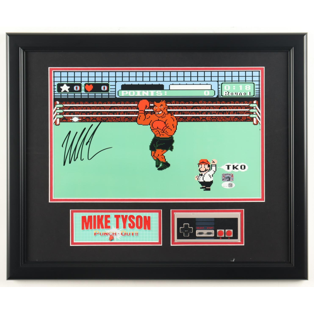 Mike Tyson Signed "Punch-Out!!" Custom Framed Photo Display With Nintendo Controller (JSA & Tyson) at PristineAuction.com