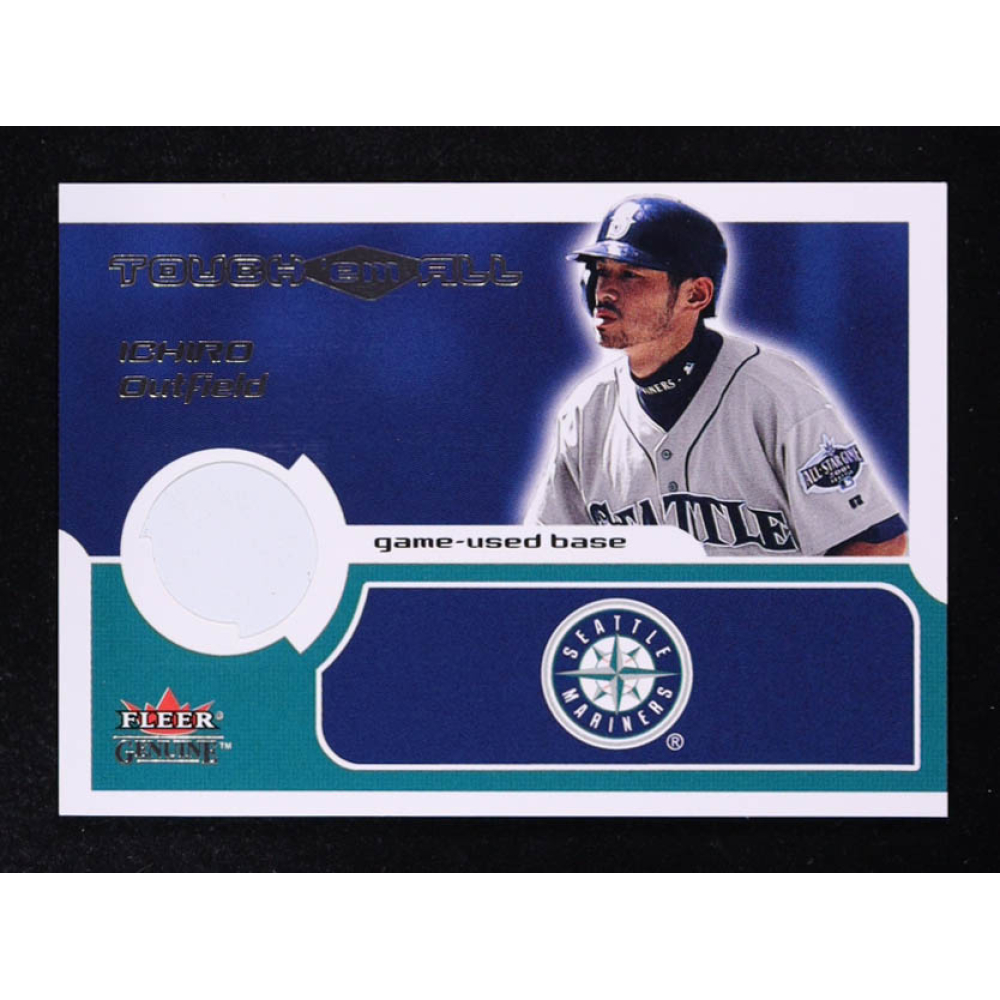 Ichiro Suzuki 2002 Fleer Genuine Touch Em All Game Base #12 #265/350 at PristineAuction.com