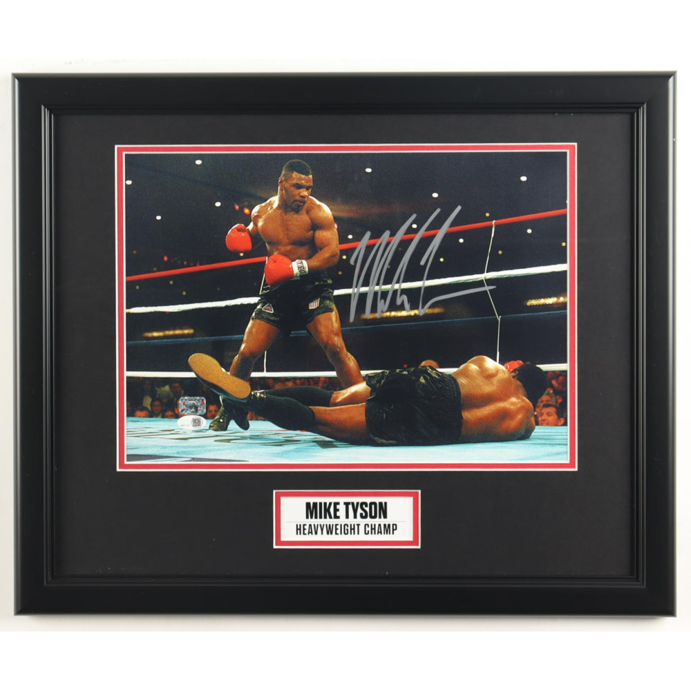 Mike Tyson Signed Custom Framed Photo Display (Tyson & JSA) at PristineAuction.com