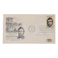 Mario Puzo Signed 1967 Henry David Thoreau FDC Envelope (PSA) at PristineAuction.com