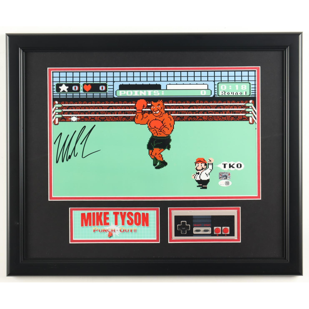 Mike Tyson Signed "Punch-Out!!" Custom Framed Photo Display With Nintendo Controller (JSA & Tyson) at PristineAuction.com