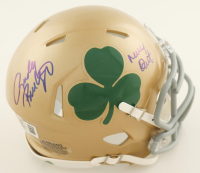 Rudy Ruettiger Signed Notre Dame Fighting Irish Speed Mini Helmet Inscribed "Never Quit" (Beckett) at PristineAuction.com