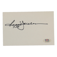 Reggie Jackson Signed 4x6 Cut (PSA) at PristineAuction.com