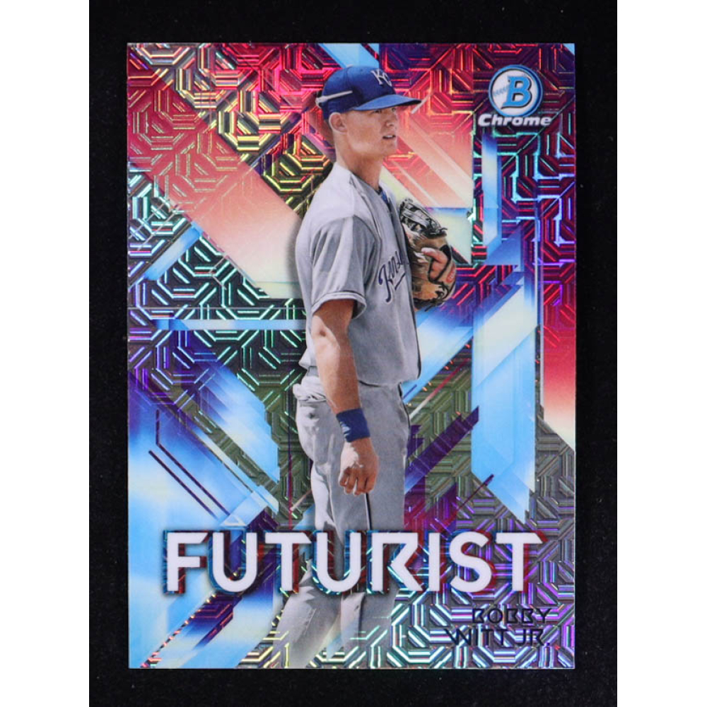 Bobby Witt Jr. 2021 Bowman Chrome Mega Box Futurist Refractors #FUTBW RC at PristineAuction.com