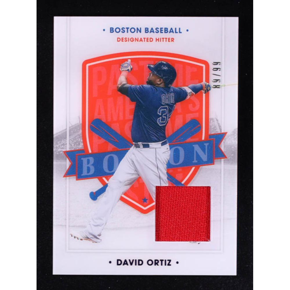 David Ortiz 2021 Panini America's Pastime Swatches Blue #93 #89/99 at PristineAuction.com