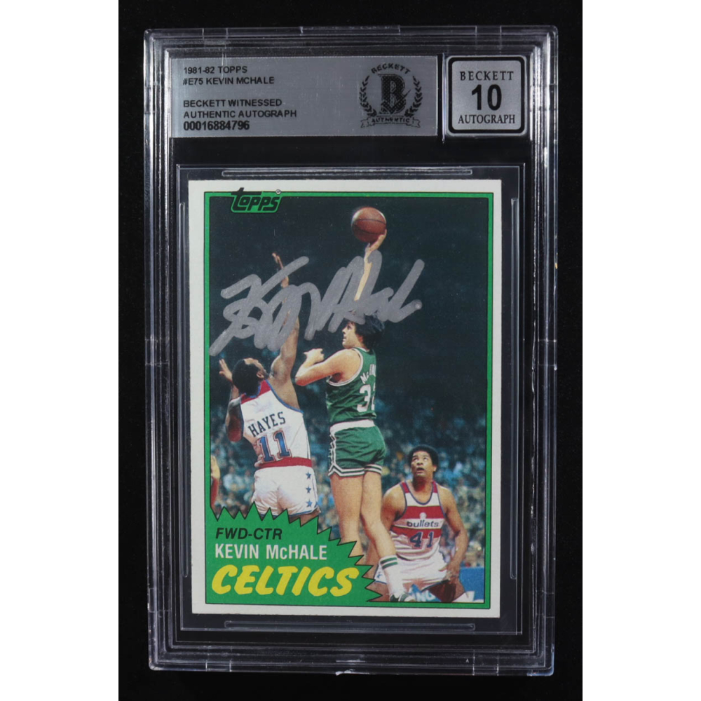 Kevin Mchale Signed 1981-82 Topps #E75 RC (BGS | Autograph Graded 10) at PristineAuction.com