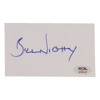 Bill Nighy Signed 3x5 Cut (PSA) at PristineAuction.com