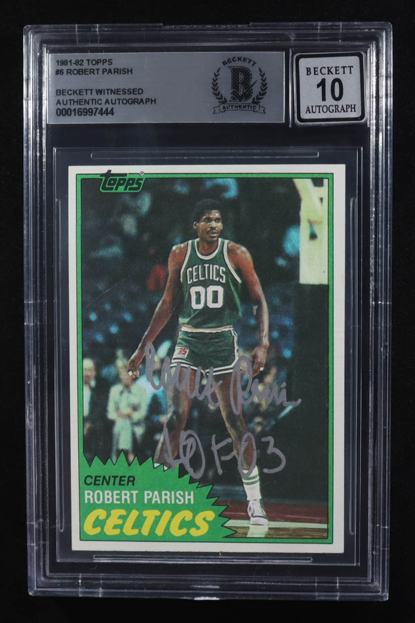 Robert Parish Signed 1981-82 Topps #6 (BGS | Autograph Graded 10) at PristineAuction.com Robert Parish Signed 1981-82 Topps #6 (BGS | Autograph Graded 10) at PristineAuction.com