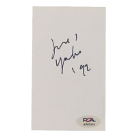 Yoko Ono Signed 3x5 Cut Inscribed "Love" & "'92" (PSA) at PristineAuction.com