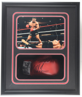 Mike Tyson Signed Boxing Glove Shadowbox Display (JSA & Tyson) at PristineAuction.com