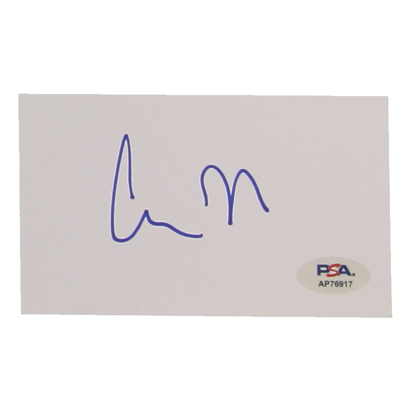 Christopher Nolan Signed 3x5 Cut (PSA) at PristineAuction.com Christopher Nolan Signed 3x5 Cut (PSA) at PristineAuction.com
