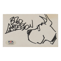 Brad Anderson Signed 3x5 Cut with Hand-Drawn Sketch (PSA) at PristineAuction.com