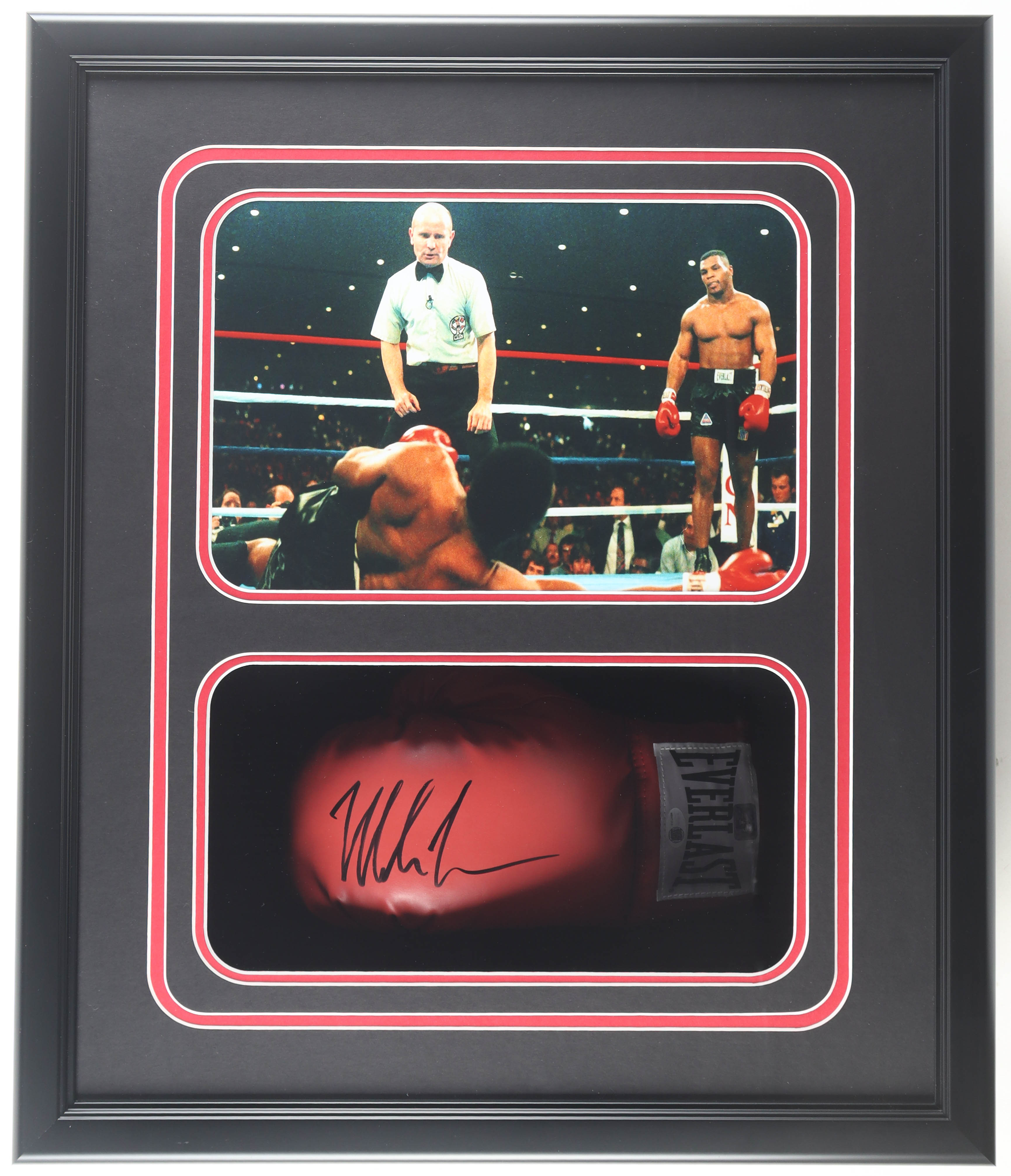 Mike Tyson Signed Boxing Glove Shadowbox Display (JSA & Tyson) at PristineAuction.com Mike Tyson Signed Boxing Glove Shadowbox Display (JSA & Tyson) at PristineAuction.com