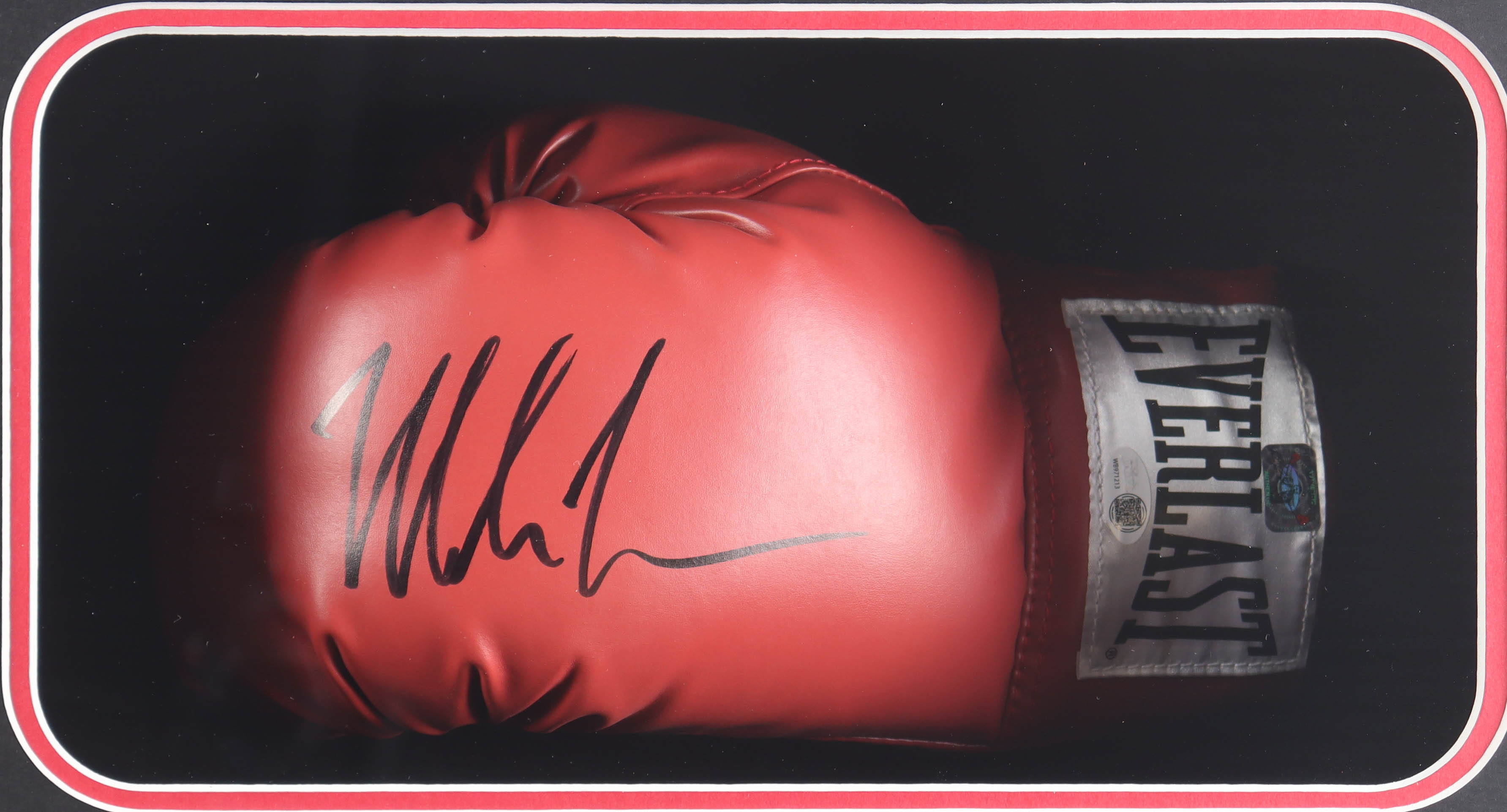 Mike Tyson Signed Boxing Glove Shadowbox Display (JSA & Tyson) at PristineAuction.com Mike Tyson Signed Boxing Glove Shadowbox Display (JSA & Tyson) at PristineAuction.com
