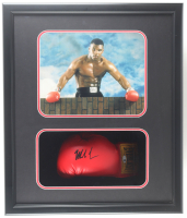 Mike Tyson Signed Boxing Glove Shadowbox Display (JSA & Tyson) at PristineAuction.com