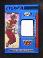 Brian Robinson Jr. 2022 Certified New Generation Jerseys Mirror Blue #21 #88/99 RC at PristineAuction.com