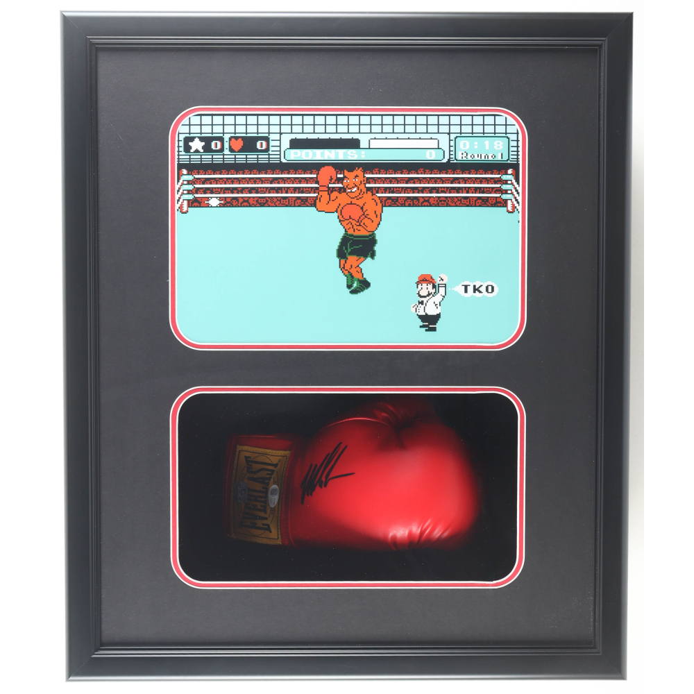 Mike Tyson Signed Boxing Glove Shadowbox Display (JSA & Tyson) at PristineAuction.com