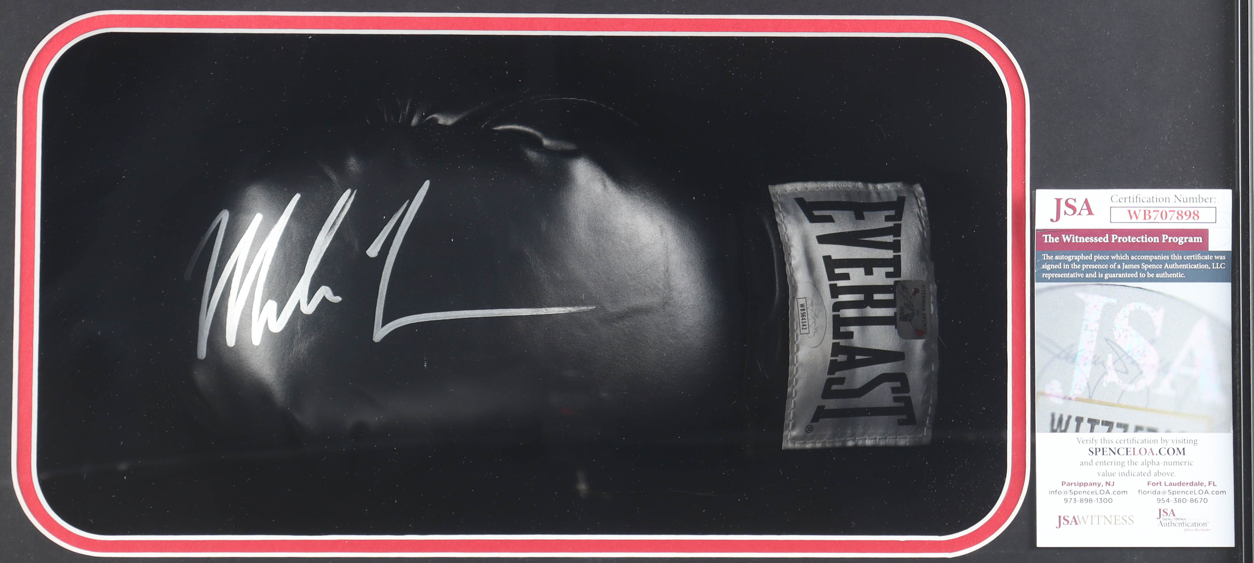 Mike Tyson Signed Boxing Glove Shadowbox Display (JSA & Tyson) at PristineAuction.com Mike Tyson Signed Boxing Glove Shadowbox Display (JSA & Tyson) at PristineAuction.com