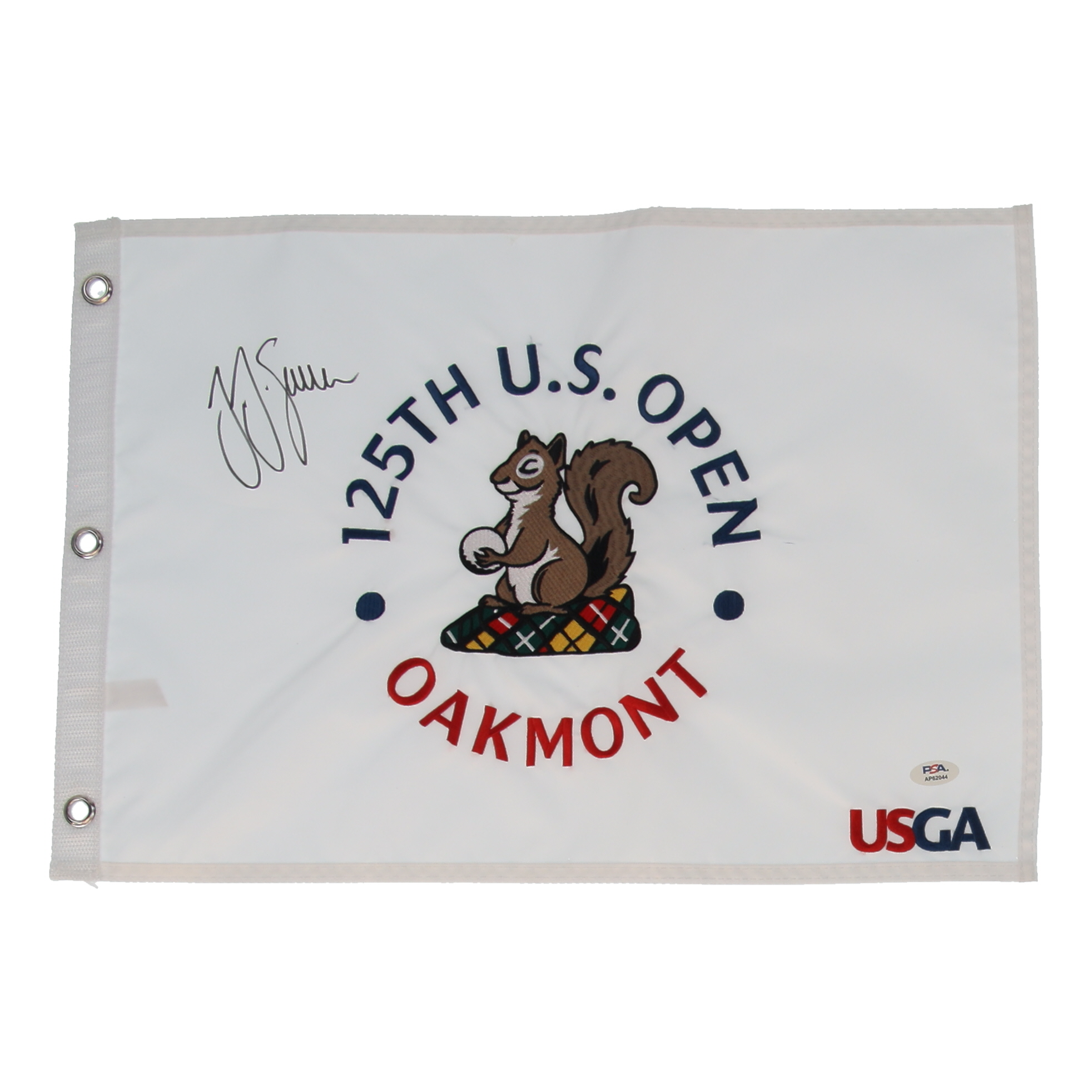 J.J. Spaun Signed 125th U.S. Open Golf Pin Flag (PSA) at PristineAuction.com J.J. Spaun Signed 125th U.S. Open Golf Pin Flag (PSA) at PristineAuction.com