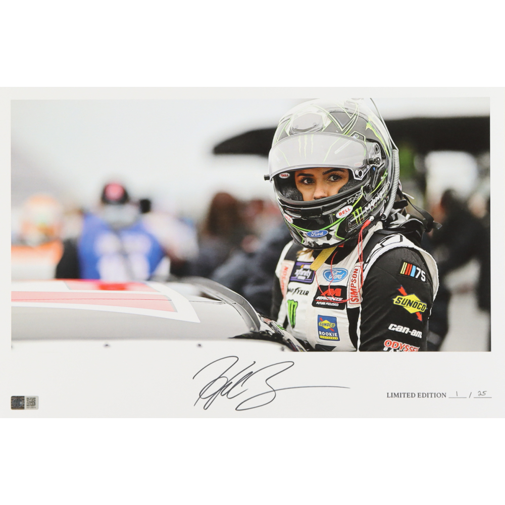 Hailie Deegan Signed LE NASCAR 12x18 Print (PA) at PristineAuction.com