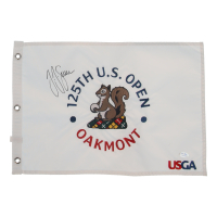 J.J. Spaun Signed 125th U.S. Open Golf Pin Flag (PSA) at PristineAuction.com
