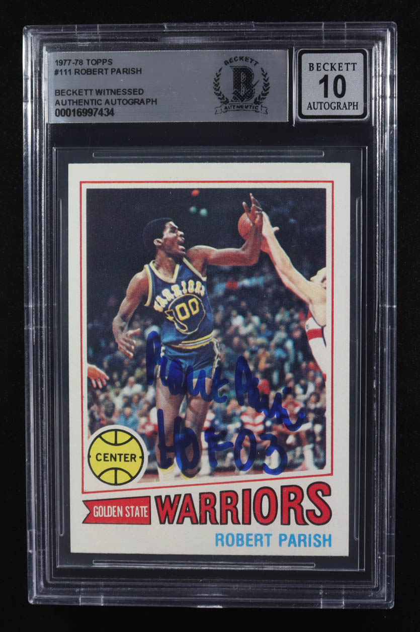 Robert Parish Signed 1977-78 Topps #111 RC (BGS | Autograph Graded 10) at PristineAuction.com Robert Parish Signed 1977-78 Topps #111 RC (BGS | Autograph Graded 10) at PristineAuction.com