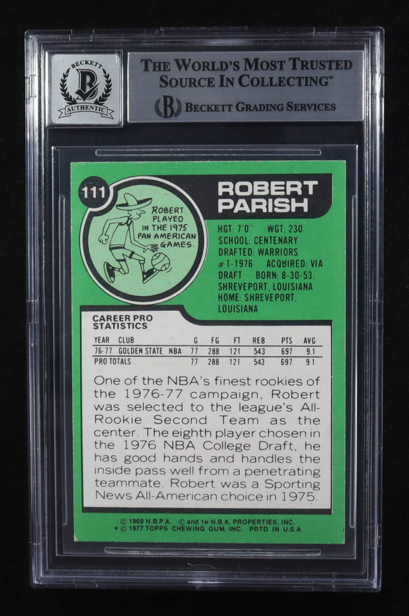Robert Parish Signed 1977-78 Topps #111 RC (BGS | Autograph Graded 10) at PristineAuction.com Robert Parish Signed 1977-78 Topps #111 RC (BGS | Autograph Graded 10) at PristineAuction.com