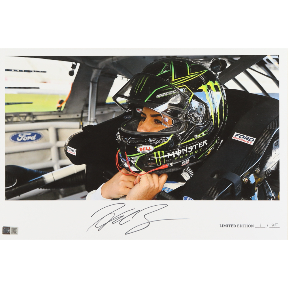 Hailie Deegan Signed LE NASCAR 12x18 Print (PA) at PristineAuction.com