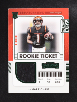 Ja'Marr Chase 2021 Panini Contenders Rookie Ticket Swatches Variation #5 RC at PristineAuction.com