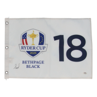 Sepp Straka Signed 2025 Ryder Cup Golf Pin Flag (PSA) at PristineAuction.com