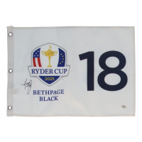 Harris English Signed 2025 Ryder Cup Golf Pin Flag (PSA) at PristineAuction.com