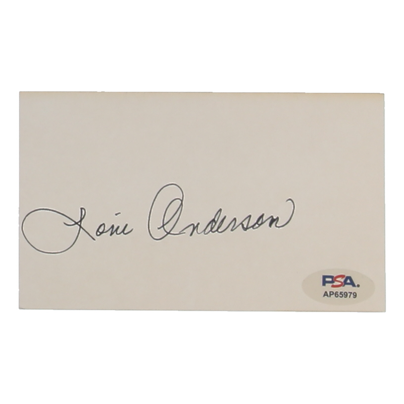 Loni Anderson Signed 3x5 Cut (PSA) at PristineAuction.com Loni Anderson Signed 3x5 Cut (PSA) at PristineAuction.com
