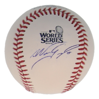 Nomar Garciaparra Signed 2024 World Series Logo Baseball (PSA) at PristineAuction.com