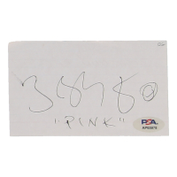 Bob Geldof Signed 3x5 Cut Inscribed "Pink" (PSA) at PristineAuction.com