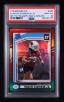 Marvin Harrison Jr. 2024 Donruss Optic Rated Rookies Preview Red and Green #393 RC (PSA 10) at PristineAuction.com