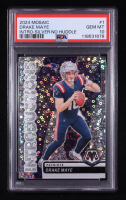 Drake Maye 2024 Panini Mosaic Introductions No Huddle Silver #1 RC (PSA 10) at PristineAuction.com
