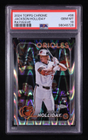 Jackson Holliday 2024 Topps Chrome RayWave Refractors #88 RC (PSA 10) at PristineAuction.com