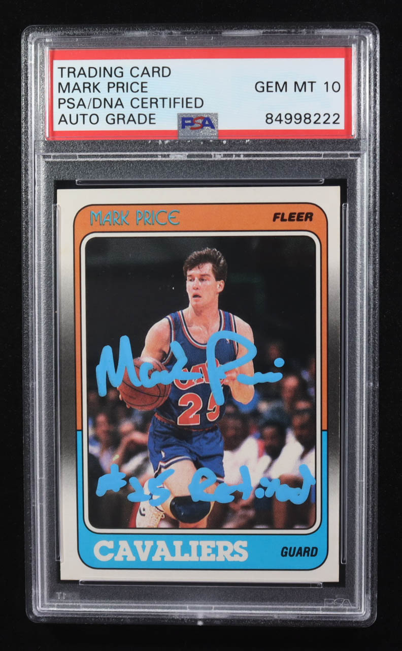 Mark Price Signed 1988 Fleer Inscribed "#25 Retired" #25 (PSA | Autograph Graded PSA 10) at PristineAuction.com Mark Price Signed 1988 Fleer Inscribed "#25 Retired" #25 (PSA | Autograph Graded PSA 10) at PristineAuction.com