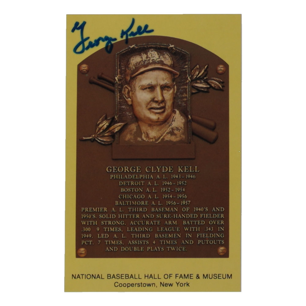 George Kell Signed Hall of Fame Plaque Postcard (JSA) at PristineAuction.com