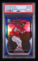 Elly De LA Cruz 2023 Bowman Chrome Prospects Blue Refractors #BCP65 RC #119/150 (PSA 10) at PristineAuction.com