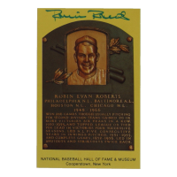 Robin Roberts Signed Hall of Fame Plaque Postcard (JSA) at PristineAuction.com
