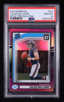 Caleb Williams 2024 Donruss Optic Rated Rookies Preview Pink #327 RC (PSA 10) at PristineAuction.com