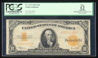 1922 $10 Ten Dollars Gold Certificate (PCGS Fine 12) at PristineAuction.com