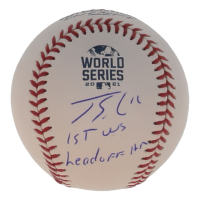 Jorge Soler Signed 2021 World Series Logo Baseball Inscribed "1st WS Leadoff HR" (JSA) at PristineAuction.com