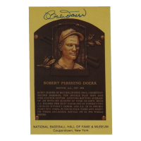 Bobby Doerr Signed Hall of Fame Plaque Postcard (JSA) at PristineAuction.com